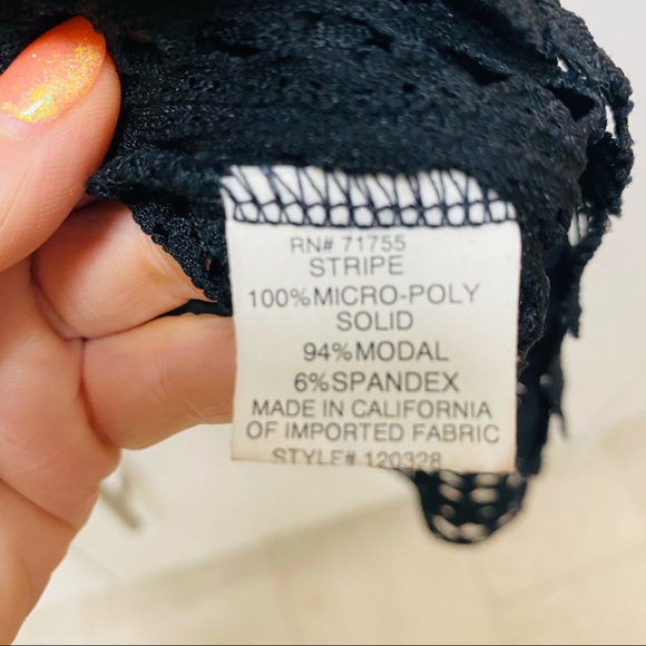 NWOT Robin Piccone Swim Mesh Black Coverup Small - Picture 5 of 6